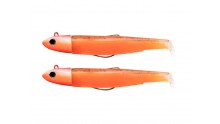 FIIISH BLACK MINNOW 90 DOUBLE COMBO OFF SHORE 10G. ORANGE GLOW (BM3175)